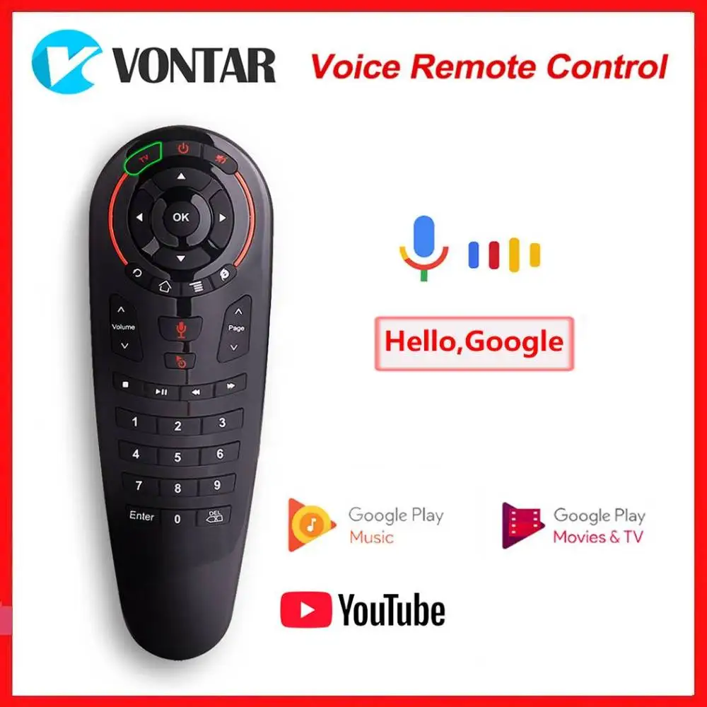 Google Voice Remote Control Gyro Sensing IR Learning Mini 2.4G Wireless