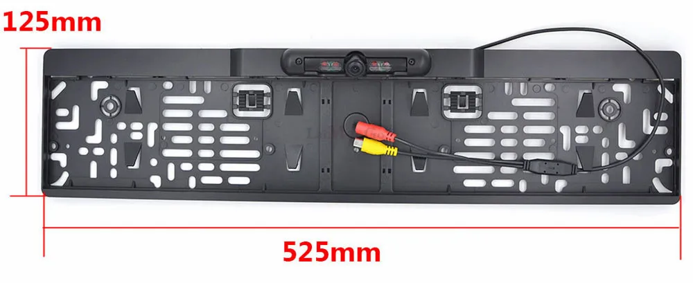 Wireless Night Vision IR Rear View camera EU License Plate Frame Car Reverse Camera waterproof Back Up Camera for monitor Kit (8)