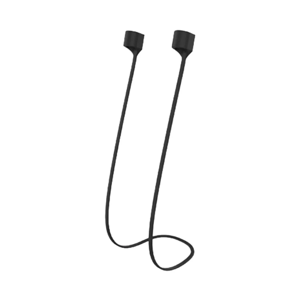 Black Для AirPods Pro Magneticsilicone для AirPods ремешок спортивный против потери веревка легкий Магнитный абсорбционный 52 см - Цвет: Black