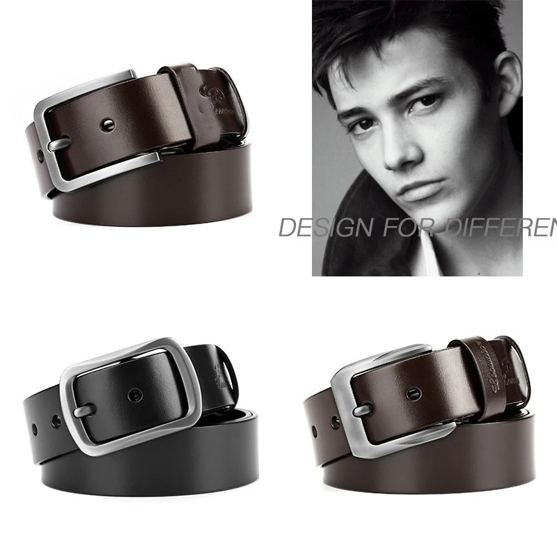 Deepeel, 1 шт., 3,8*105-130 см, роскошный мужской пояс, первый слой, Воловья кожа, сплав, пряжка, ремни, деловые джинсы, штаны, пояс