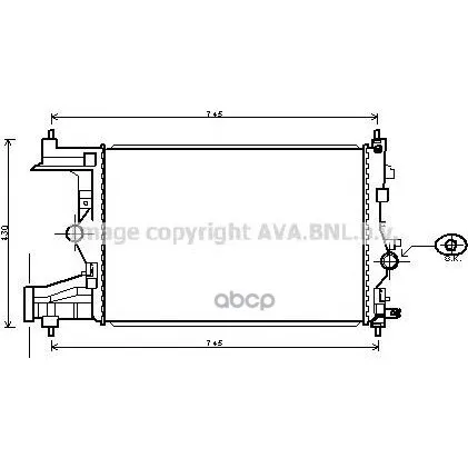 Radiator Chevrolet Cruze 1.8/2.0 M 09-Ava Ola2484 Ava. OLA2484
