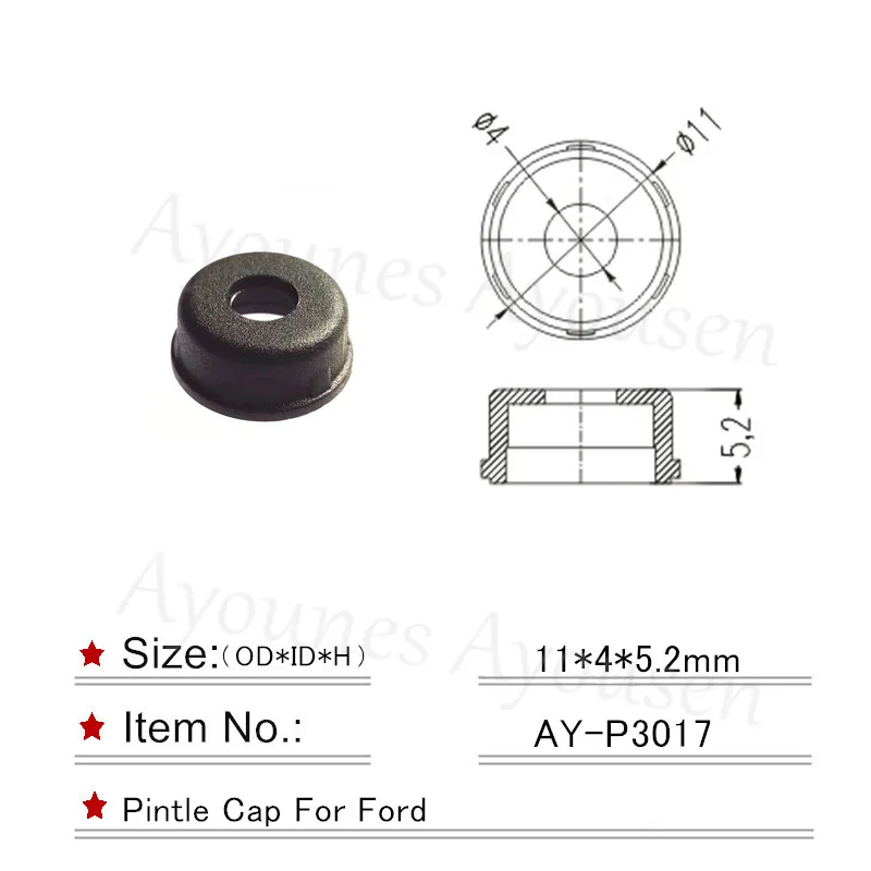 Frete grátis tampa para injetor de combustível ford, 100 peças de plástico