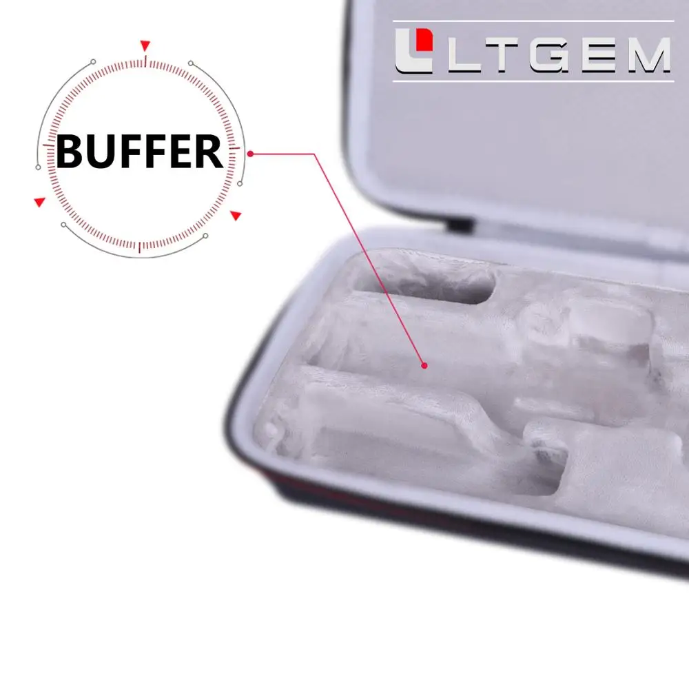 LTGEM Black EVA Hard Case for Zhiyun Smooth 4 3-Axis Handheld Gimbal Stabilizer YouTube Video Vlog Tripod