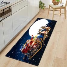 Zeegle коврик с рождественским дизайном, мягкий длинный кухонный коврик, коврик для прихожей, коврик для гостиной, нескользящий коврик для ванной комнаты, коврик для душа