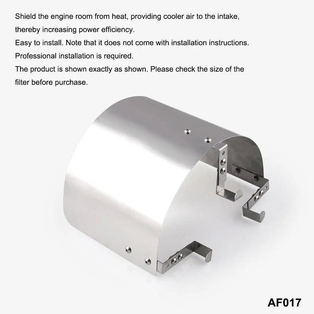 HobbyLane нержавеющая сталь neoхромированный гоночный автомобиль Холодный Воздушный конус воздухозаборника спортивный воздушный фильтр крышка тепловой защиты для 2,"-5" шеи