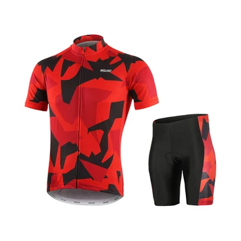 

ARSUXEO Pro Team Cycling Jersey Set Summer Cycling Wear Mountain Bike Clothes Bicycle Clothing MTB Bike Cycling Suit Mtb Jersey