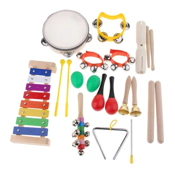 

11 Kinds 16pcs Kids Musical Instruments Set For Party Favor Christmas Gift