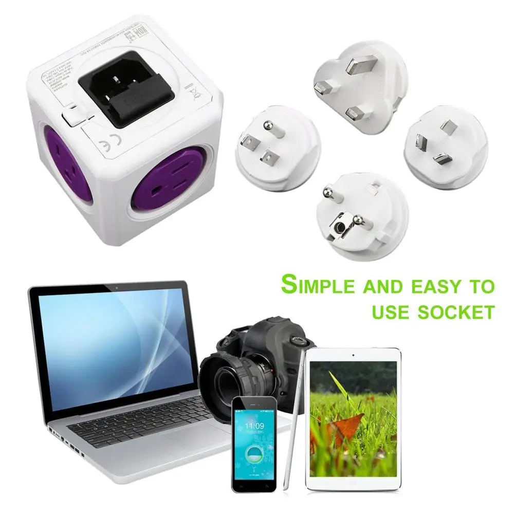 США Plug power Cube shape домашняя офисная настенная розетка адаптер мульти-силовые розетки полоса удлинитель адаптер розетка