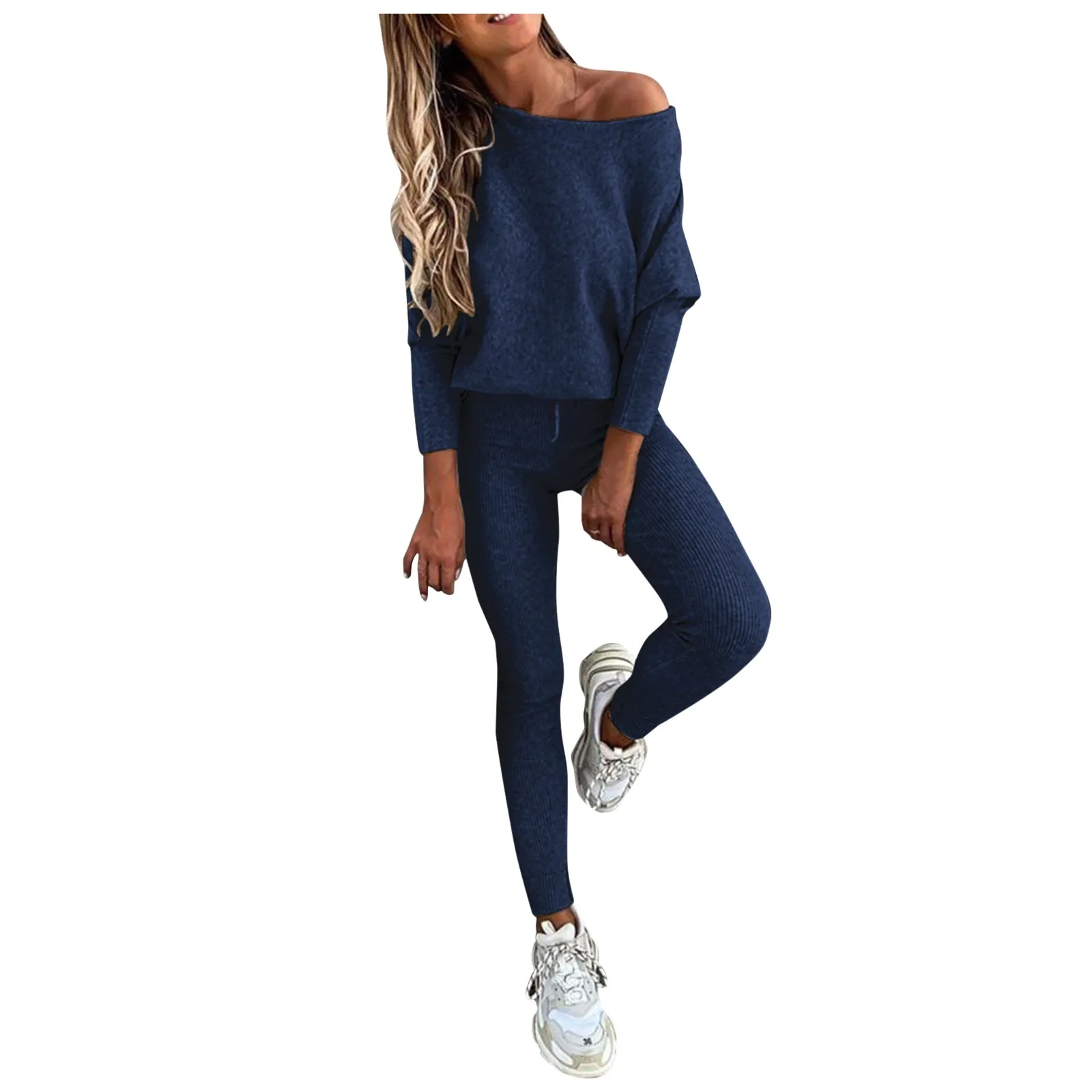 Women Tracksuit 2 Piece Set Autumn Long Sleeve Oversized Top And Sweatpants Suit Female Jogger Workout Clothing Sportswear 2