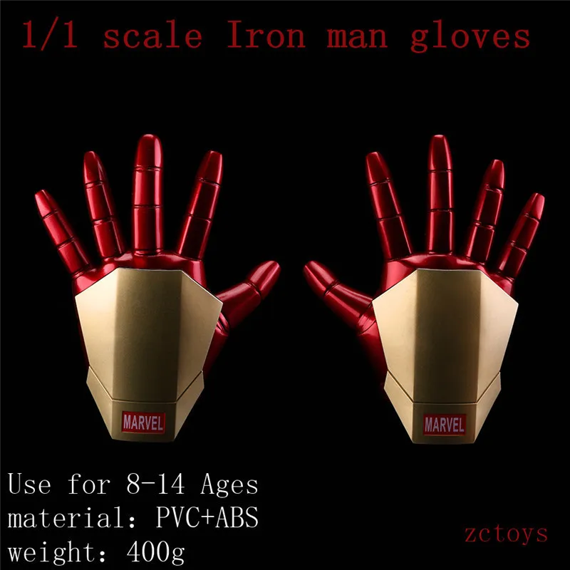

Iron Man 1/1 Wearable Light-up Gloves 4 Generation Iron Man Children's Version of Cosplay Props Model Toy