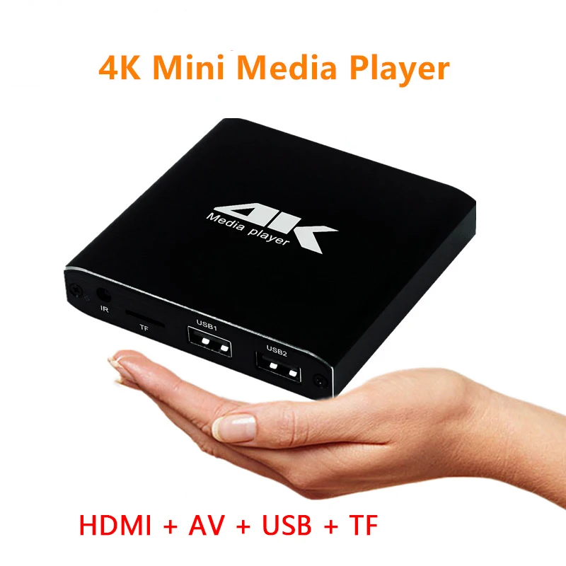 Mini 4K H.265 Advertising Player With TF/AV/HDMI/USB Disk 1080P Full HD Media Player Support Mouse Multimedia Players - ANKUX Tech Co., Ltd