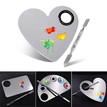 

Watercolor Drawing Tools Rod Nail Art School Palette Oil Mixing Spatula Stainless Steel Makeup Paint Art Supplies Painting