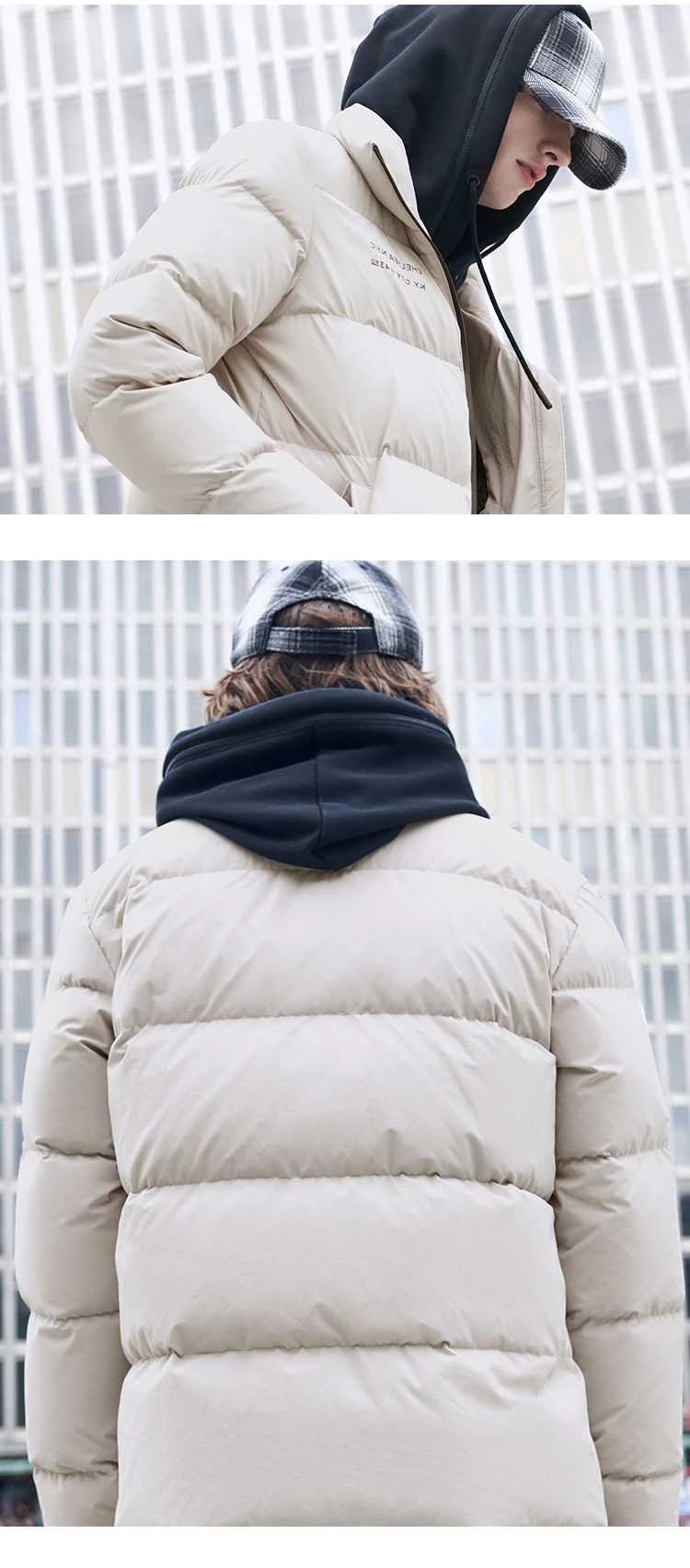 JackJones зимняя мужская белая куртка на утином пуху, ветрозащитная водостойкая ткань, короткое пальто, мужская одежда 219312505