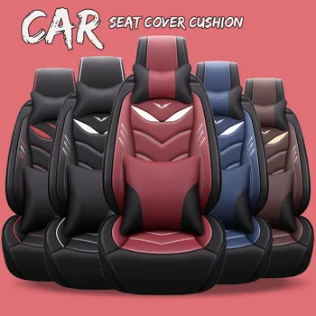 

13pcs Luxury PU Leather Car Seat Cover Cushion Auto Seat Cushion Protector Cover front Rear Seatpad Full Set For 5 Seat Car