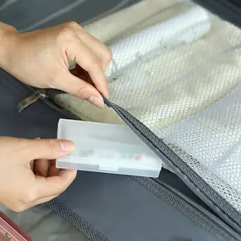 

Adult Travel Folding Toothbrush Toothpaste Kit with Clear Storage Case Oral Care