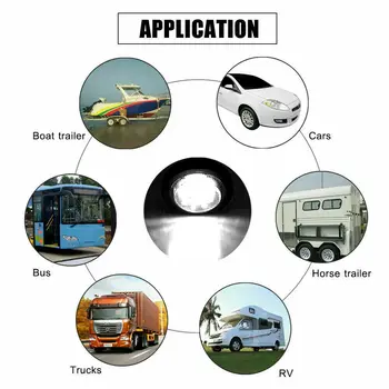 

Truck Side marker lights Trailer Side Marker Clearance Sealed 12V 10X 2\"