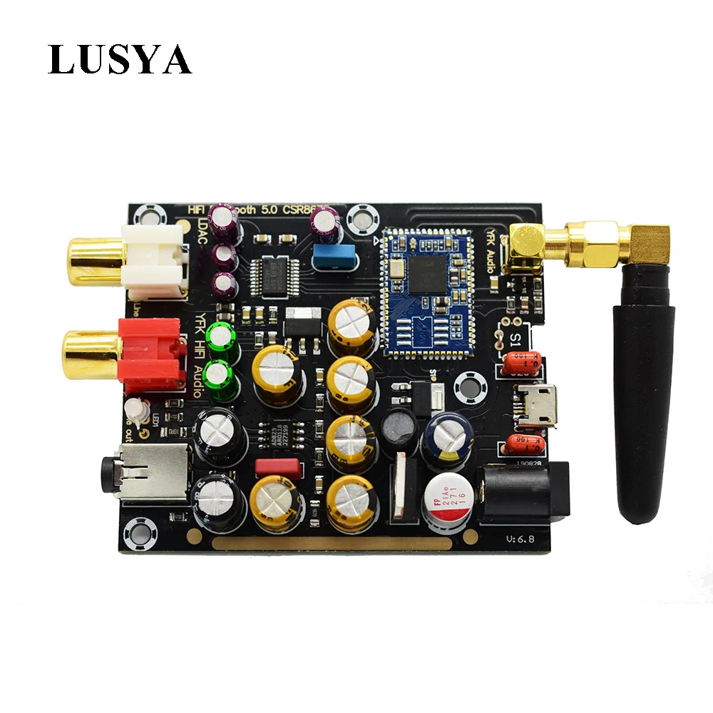 Плата беспроводного приемника Lusya LDAC Bluetooth 5 0 ЦАП PCM5102A/AK4493 Поддержка APTX HD 24 бит с