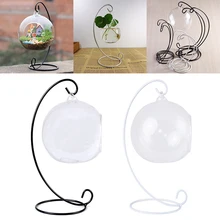 Display Stand Ornament 1 Pack Iron Hanging Stand Holder Rack for Hanging Glass Globe Air Plant Terrarium Witch Ball House 23cm