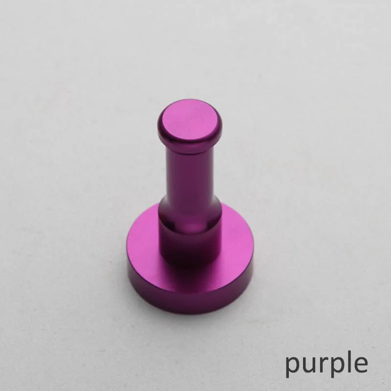 1 шт. портативная многоцветная вешалка для ключей настенный крюк для полотенца пространство алюминиевая вешалка для одежды для шляп держатель для Сумки Товары для ванной комнаты - Цвет: Фиолетовый