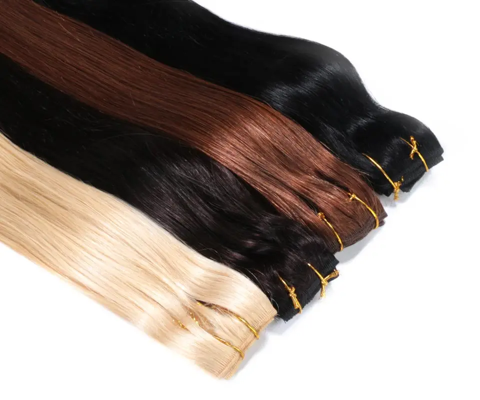 120 г Пряди человеческих волос для наращивания бразильские волосы Рэми прямые волосы#1# 1B#4#8#613#27 12 дюймов-24 дюйма 7 шт./компл. для наращивания на всю голову