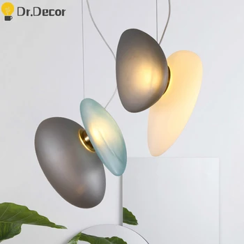 

Modern Designer Pendant Lights Nordic Cobblestone Glass Pendant Lamp LOFT Bedroom Cafe Kitchen Hanging Lamp Home Deocr Luminaria
