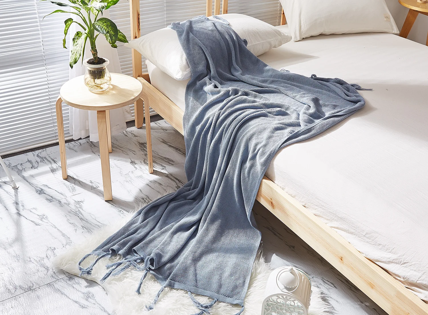 Noah New Style Knitted Blanket Tassels Casual Blanket Sofa Blanket Home Soft Decoration