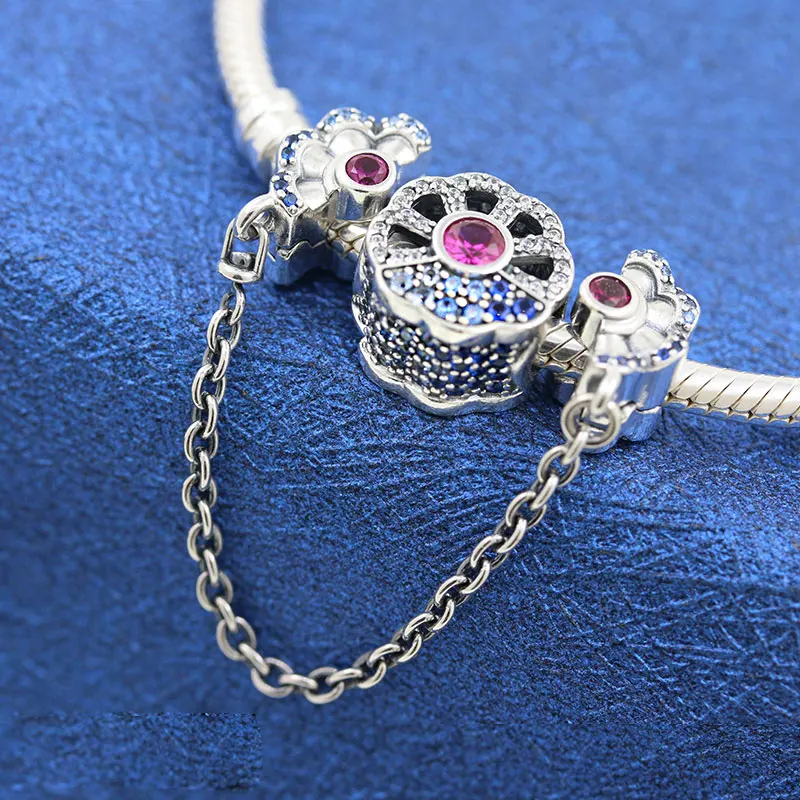 Gold 1pcs CZ European Charm Beads Fit 925 Necklace Bracelet Pendant Chain DIY
