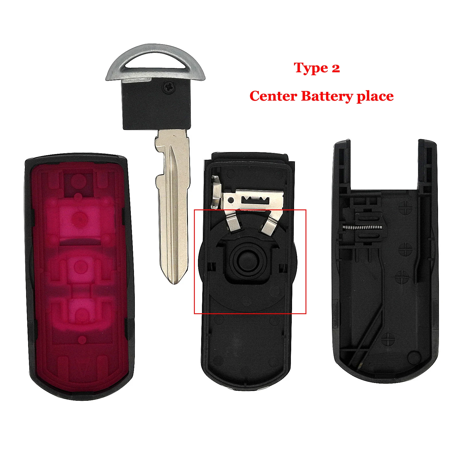 Jingyuqin 3 кнопки Smart Key Shell для MAZDA M2 M3 M5 M6 CX-3 CX-5 Demio Axela Premacy Atenza автомобильный пульт дистанционного управления чехол без ключа Fob - Количество кнопок: Center Hold B blade