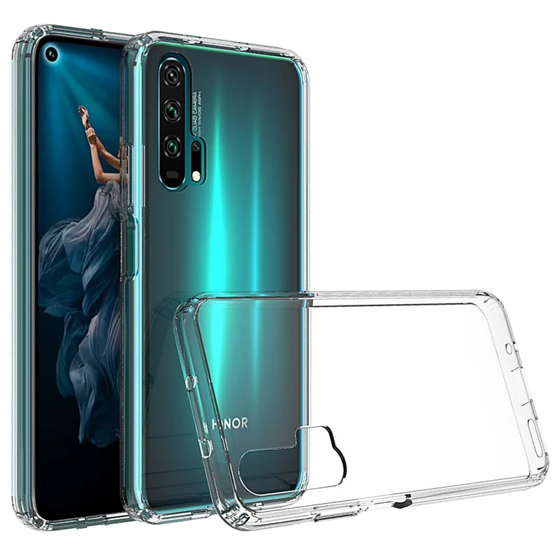 clear Для huawei Nova 5T чехол Кристальный Гибридный Бампер прозрачная твердая акриловая задняя крышка для huawei Nova 5t чехол для телефона s Coque Capa Nova5t - Цвет: clear