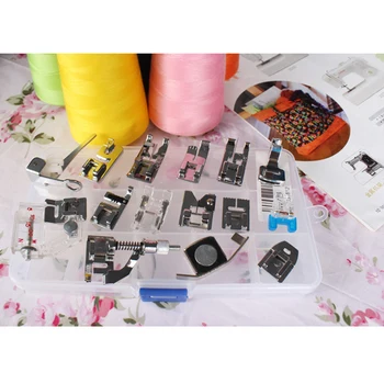 

Prajna Household Sewing Machine Accessory Tools Sewing Accessories Presser Foot 15 Set Boxed Clothing Handicraft Applique Stitch
