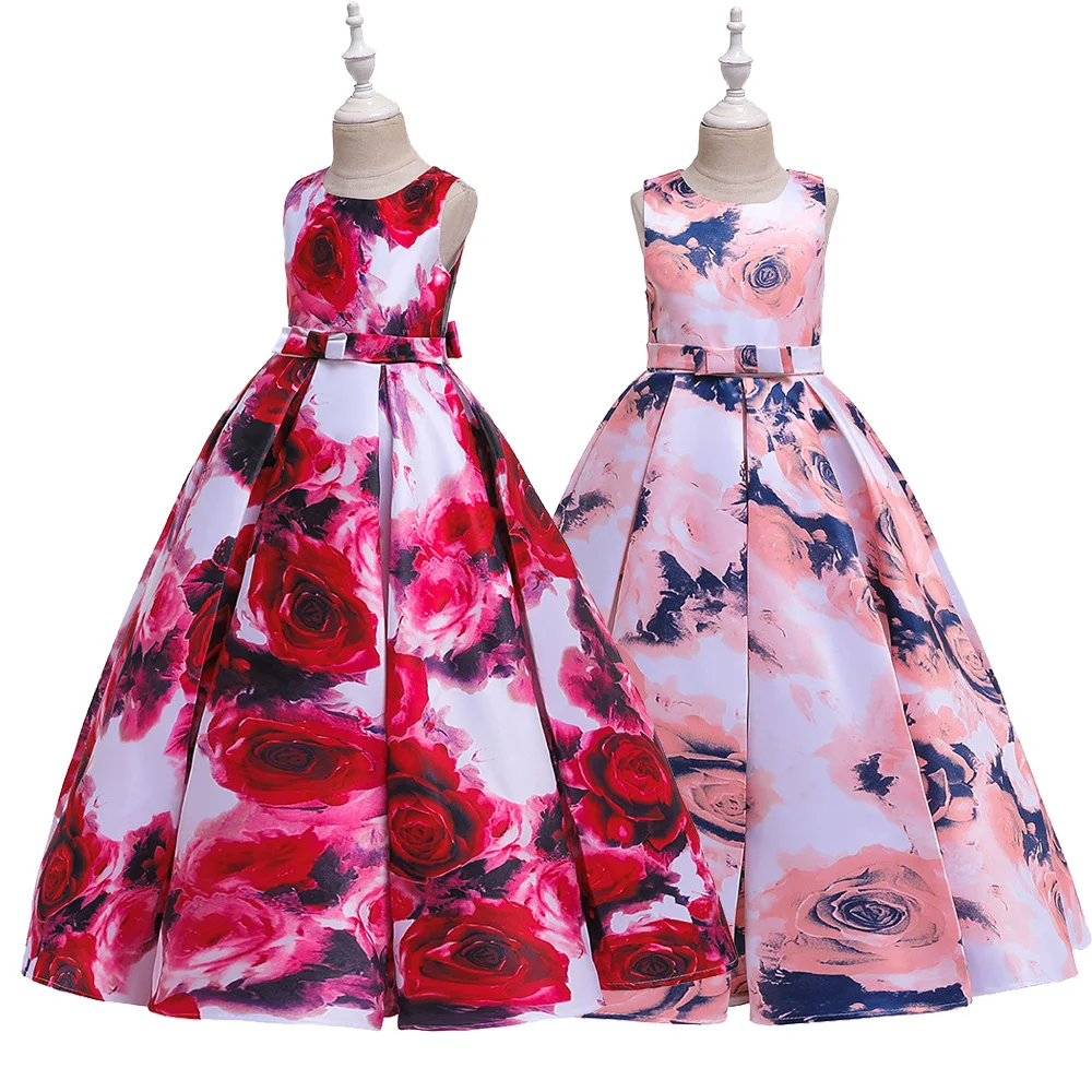 floral print flower girl dresses