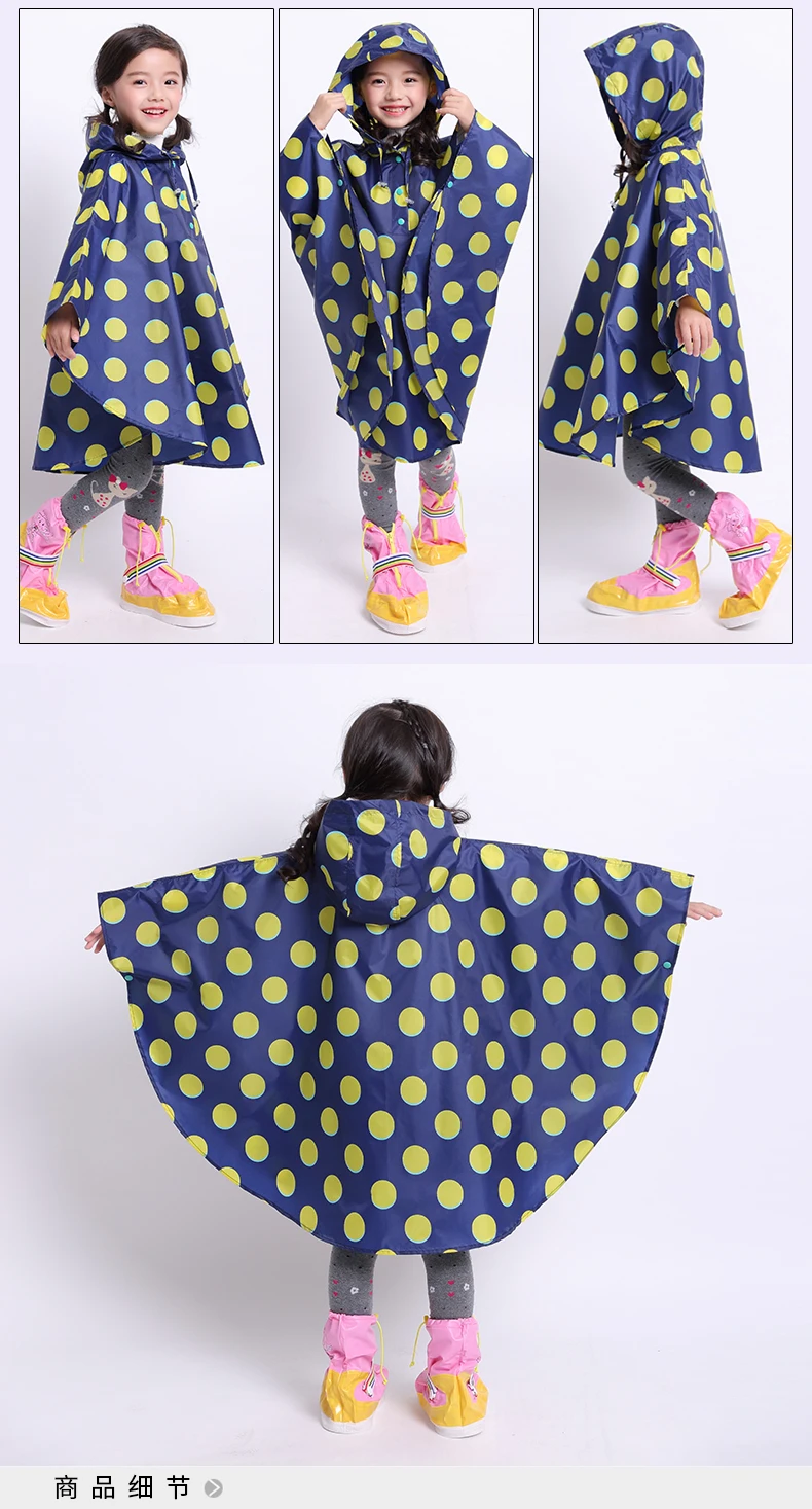 Freesmily Kids Stylish Rain Poncho Waterproof Rain Jacket Coat For Girls Boys waterproof raincoat