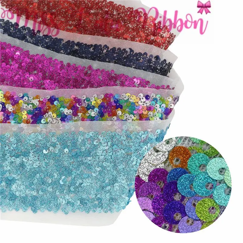 3 &quot75 мм разлетающаяся лента с блестками (задняя сторона тюлем 9 5 см ширина