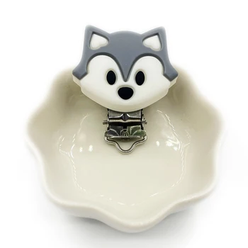 

Lemon Comeon Fox Shaped Silicone Pacifier Clip For Infant Toddler DIY Soother Nipple Holder Chain Stroller Clip Drop Shipping