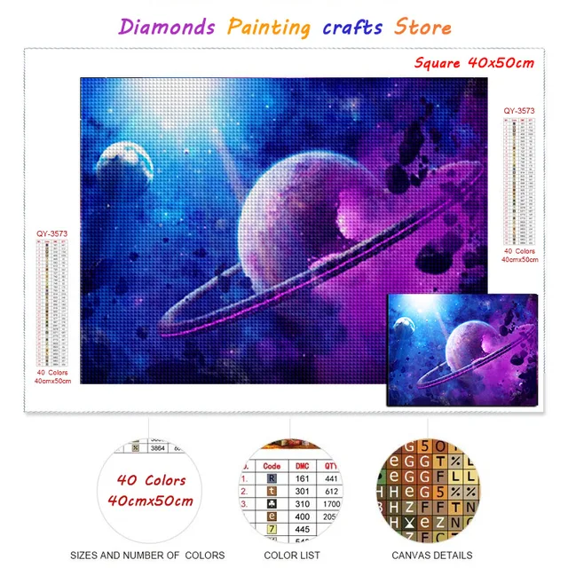 New AB Diamond Painting Universe Planet Full Square/Round Diamont Embroidery Sky Landscape Mosaic Galaxy Cross Stitch Home Decor H41-17