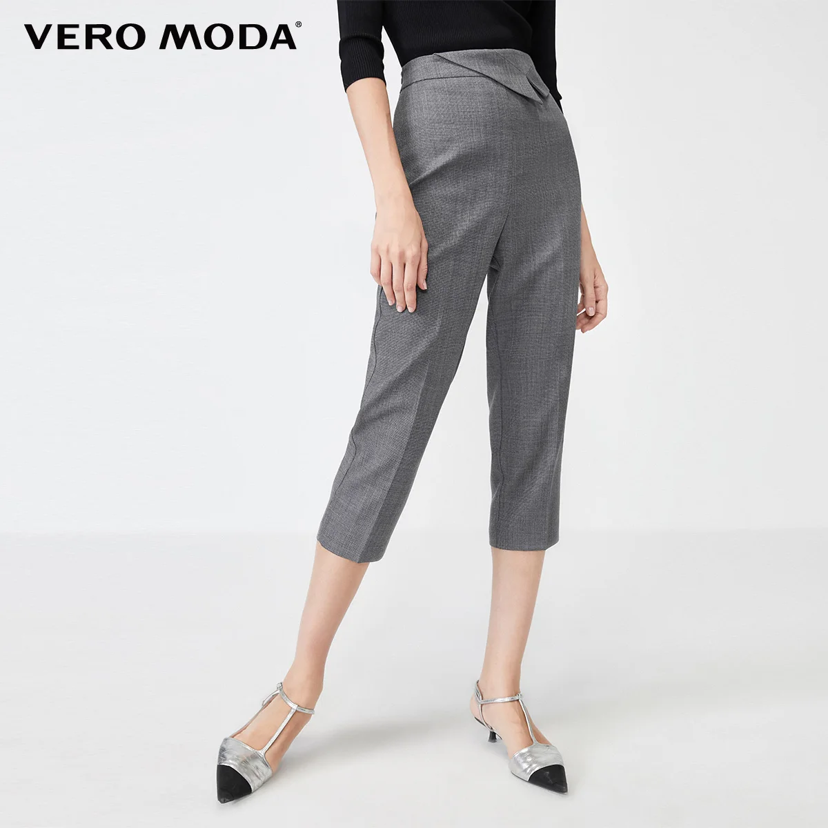 Vero Moda Women's OL WooL Decorative Waist Seal Side Zipper Capri Pants | 31936J524 Vero Moda Women's OL WooL Decorative Waist Seal Side Zipper Capri Pants | 31936J524