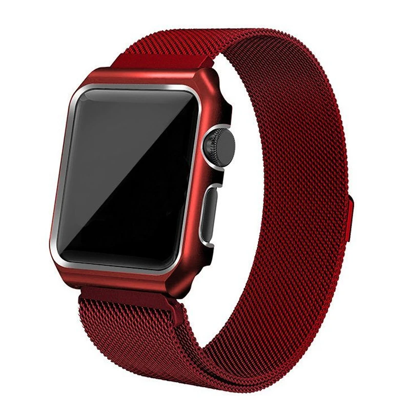 Миланский ремешок + чехол для apple Watch 4 band 44 мм 40 iwatch 42 38 с браслетом 3 2 1 Аксессуары |