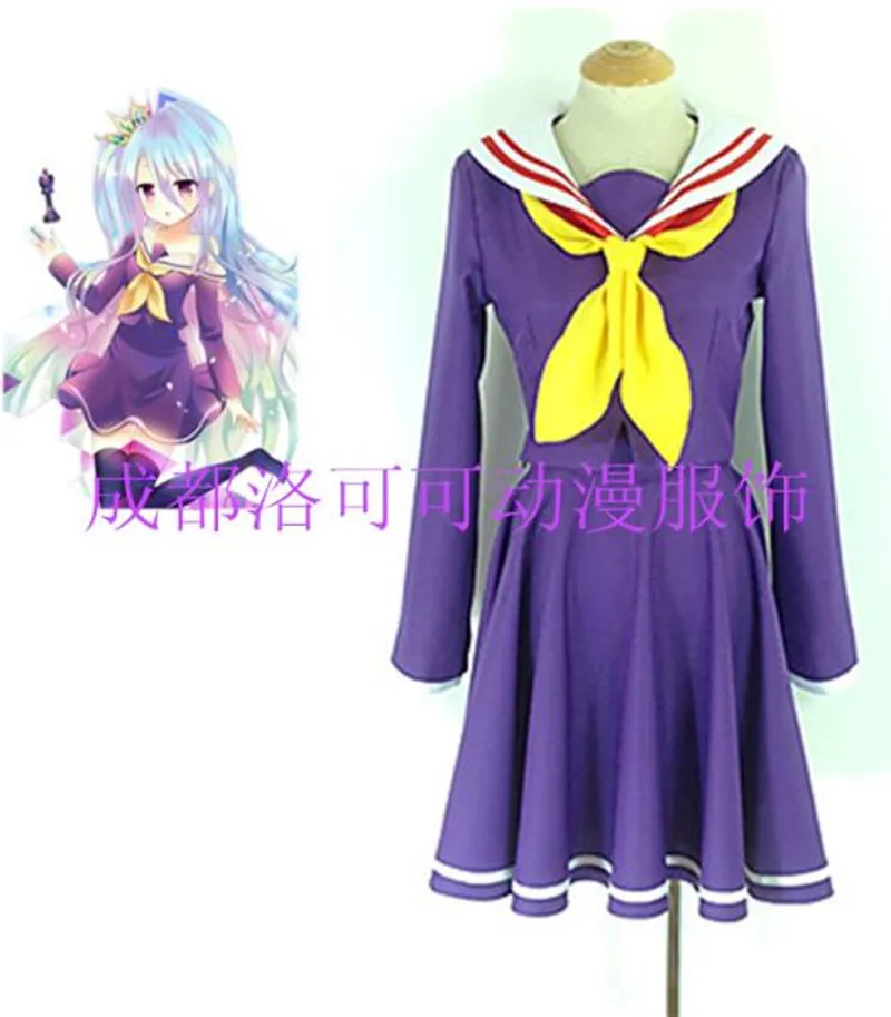 

Customizable Anime NO GAME NO LIFE Cosplay Japanese Campus Sailor Suit Cos Halloween Party High Quality Costume For Men/Women
