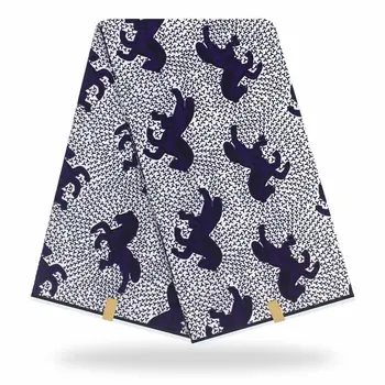 

Nigeria Wax High Quality 100% Cotton Wax Print Fabric Hot Sale African Ankara Fabrics Sewing Material 6yards Y90905-6