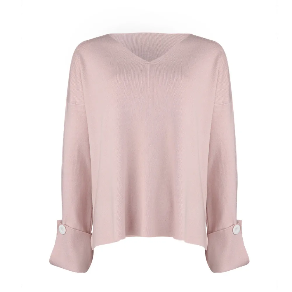 Sweater New Standard Sweater Women V-neck Pullovers Solid Sweater Women 100 Cashmere Sweater Women Nov14