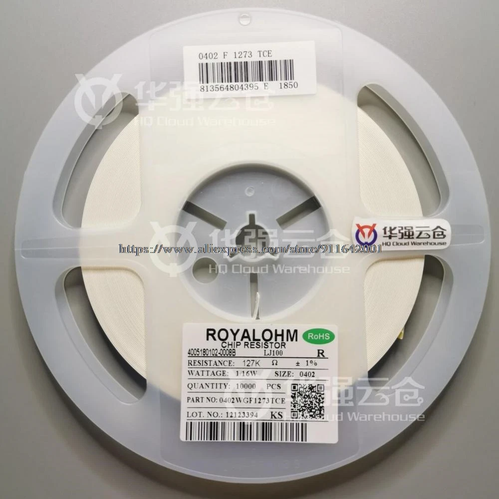 10000 шт. 0402WGF1273TCE 0402 127K 1% 1/16 Вт SMD чиповый резистор | Электроника