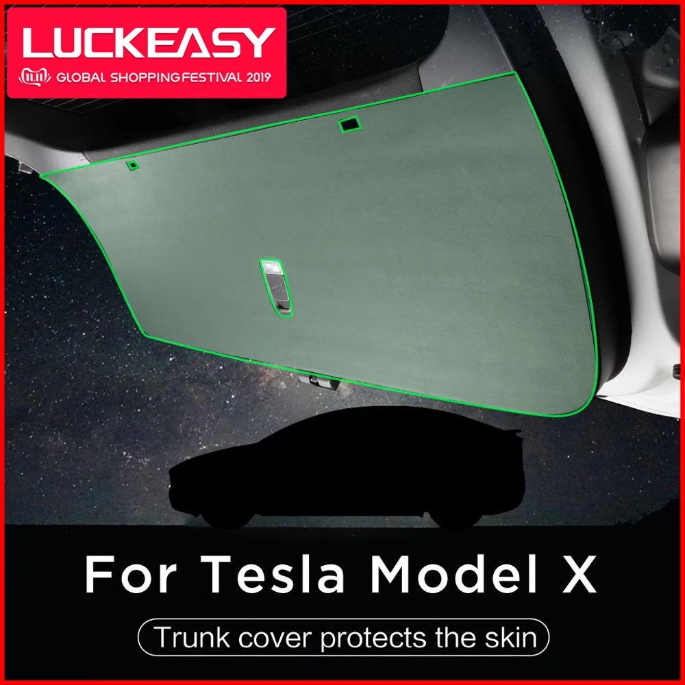 

LUCKEASY for Tesla Model X 2017-2019 hide Trunk door Anti Kick Pad Protection Side Edge Film Protector Stickers