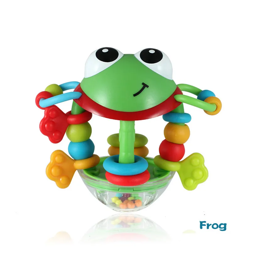 Милая Детская игрушка-погремушка с животными, Многофункциональные Игрушки для маленьких мальчиков 0-12 месяцев, детские игрушки, Колокольчик для новорожденных, сенсорные игрушки для малышей - Цвет: frog