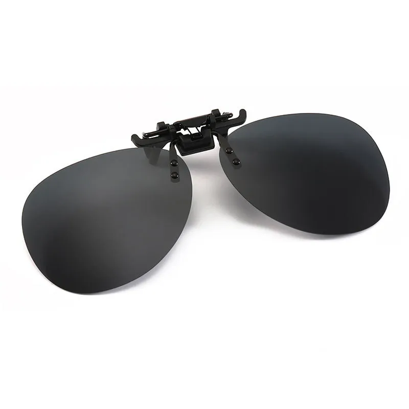 Съемные линзы ночного видения, Металлические поляризованные прикрепляемые очки, солнцезащитные очки для вождения автомобиля - Название цвета: B
