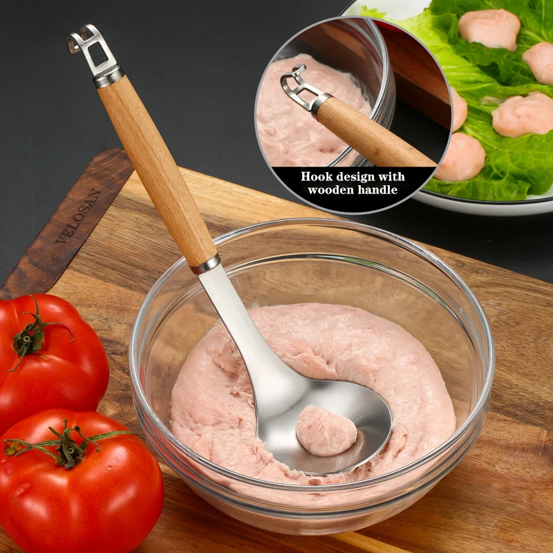

Non-Stick Creative Meatball Maker Spoon Meat Baller With Elliptical Leakage Hole Meat Ball Mold Kitchen Utensil Gadget Meat Tool