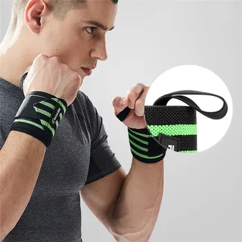 

1PC Sports Gym Power Training Bracers Wrister Weightlifting Wrist Protector Pressure Cuff Wrist-band Wrap Belt Men Women