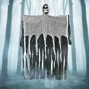 

100cm Halloween Hanging Ghost Haunted House Hanging Reaper Home Props Club Grim Door Horror Bar Halloween Decorations Y8Q4