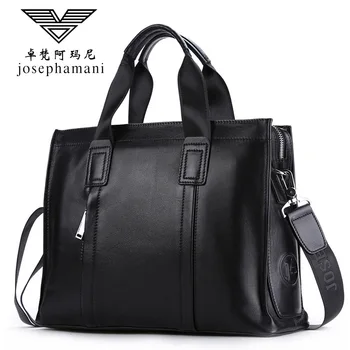 

British style briefcase men genuine leather handbag High-end JOSEPHAMANI Brand messenger bag New Head layer cow shoulder bag