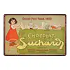 【YZFQ 】Chocolate Sign Vintage Tin Plate Candy Bar Poster Metal Wall Pub Kitchen Restaurant Kitchen Home Art Decor  DU-6798B ► Photo 3/6