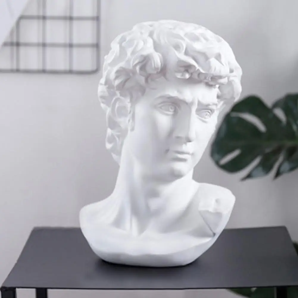 Resin David Head Sculpture Statue Sketch Practice Model Figurine Home